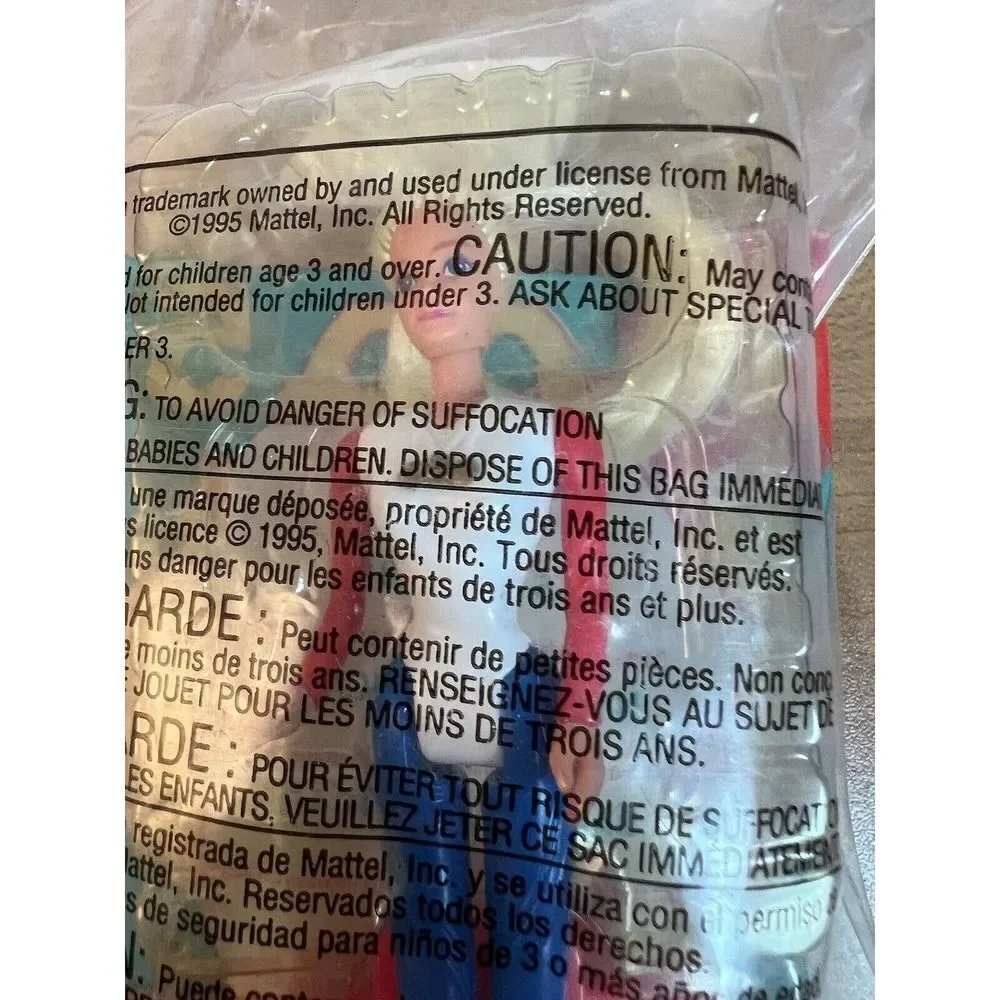 1995 McDonalds Barbie Mattel Happy Meal Toys #5 - USA Barbie NEW